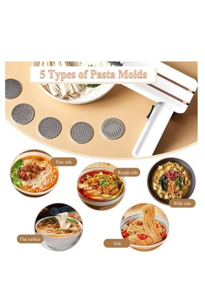 Generic Electric Pasta Maker, 5-in-1 Cordless Noodle Maker with Power Indicator