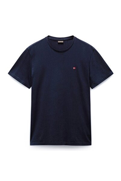 Napapijri Herren T-Shirt - SALIS, Small Flag, Rundhals, Regular Fit, Baumwolle, einfarbig
