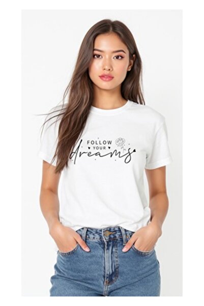 OEM Tricou alb din bumbac cu mesaj motivațional, stil streetwear, mărimea M