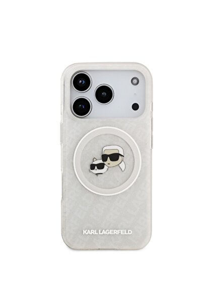 Karl Lagerfeld جراب MagSafe IML Glitter & KL Repeated لهاتف iPhone 17 Pro Max...