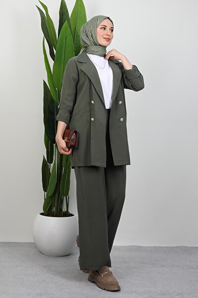 GİYZAMİLA بدلة إلفين مع بنطلون كاكي