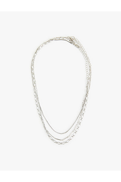 Koton 3 Sıra Zincir Çelik Kolye