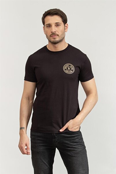VERSACE JEANS COUTURE Erkek Bisiklet Yaka T-Shirt