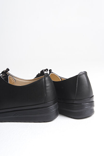 Solo Bag Black Smart Lace-Up Orthopedic Sole Daily Walking Shoes