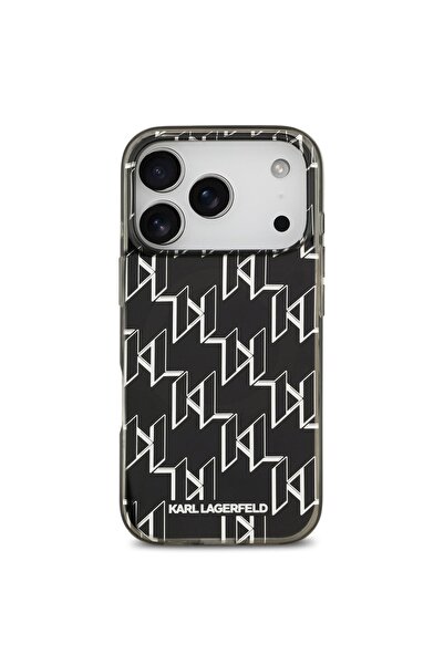 Karl Lagerfeld جراب MagSafe IML بتصميم مطلي كهربائيًا أحادي اللون لهاتف iPhon...