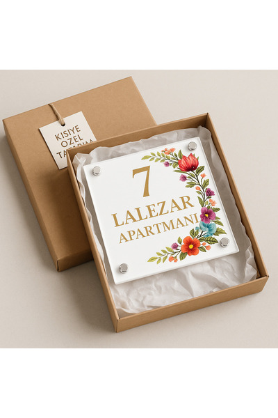 Outdoor One Kişiye Özel Maşallah Kapı İsimliği | Yazılı Pleksi Apartman & Site Tabelası 20x30cm