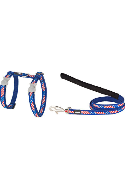 RedDingo Dog Harness Red Dingo US Flag 21-35 cm Blue