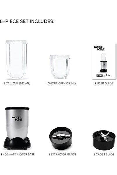 Nutribullet Magic Bullet High-Speed Multi-Function 0.68L Blender with Nutrient Extractor (Model MB1002)