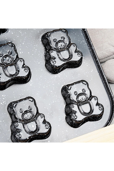 Vilde Baking tray for cookies/biscuits/gingerbread with 12 teddy bear molds 35×26.5 cm