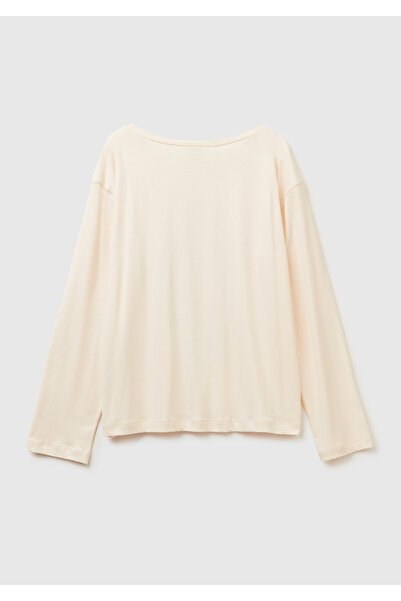 United Colors of Benetton Women's cream cotton blend gorjuss Printed pajama top