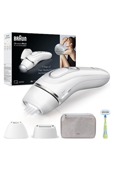 Braun IPL Silk Expert Pro 3 PL3132, pouch and Venus razor, 2 heads, for dry skin