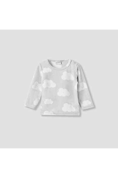 Juniors All-Over Cloud Print Long Sleeves T-shirt and Elasticated Pyjama Set