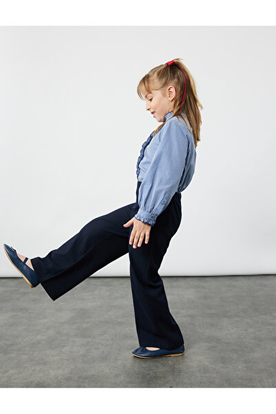 Koton Viscose Blend Loose Fit School Trousers with Pockets