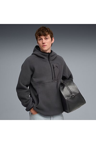 Puma Men's Gray Pumatech Half Zip Hoodie Sweatshirt 688224-44