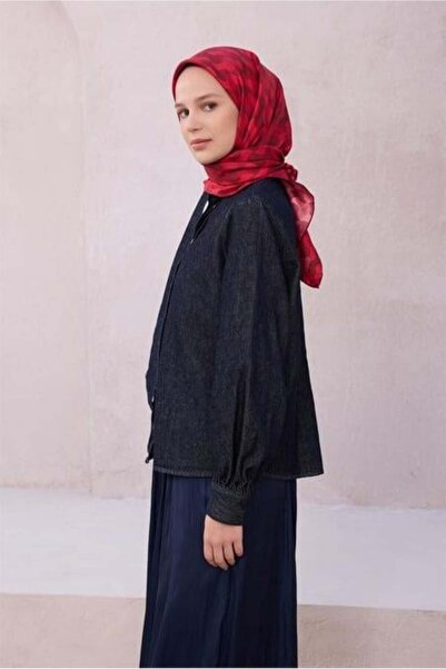 Belli Tivil Pure Silk Scarf 4211 - 02 Αφηρηματικό σχέδιο κόκκινο μπορντό