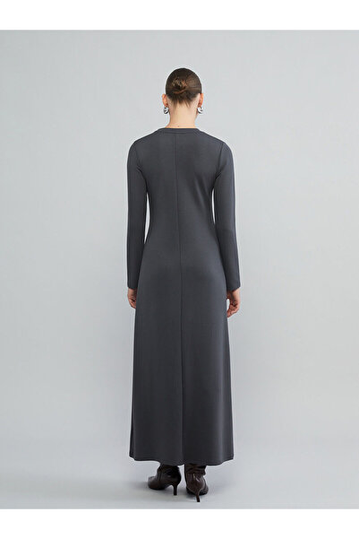 LC Waikiki Vizyon New Season Crew Neck Gathered Dress