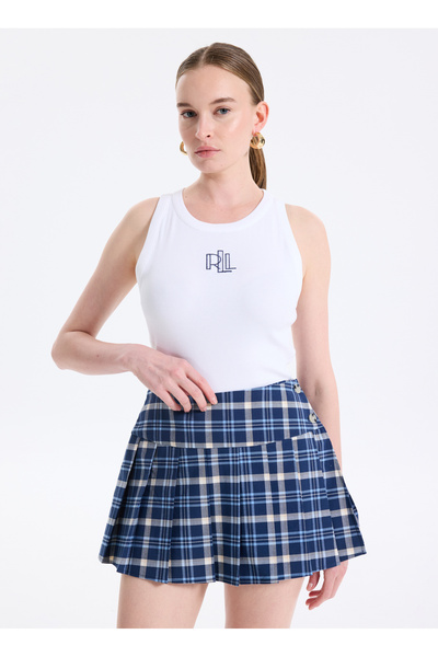 Lauren Ralph Lauren Yuvarlak Yaka Baskılı Beyaz Kadın Atlet 200971079