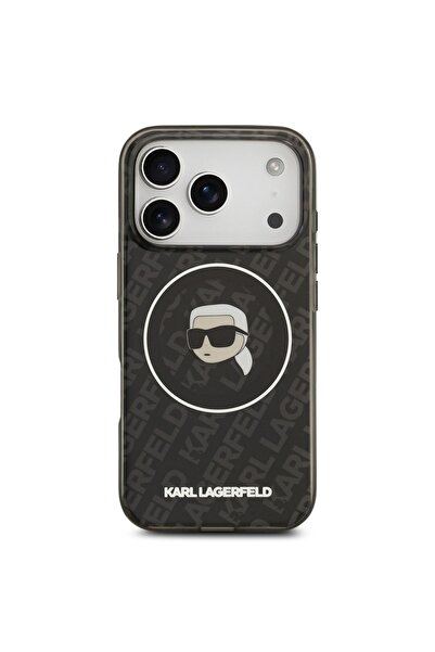 Karl Lagerfeld جراب MagSafe IML Glitter & KL Repeated مع رأس كارل لهاتف iPhon...