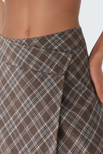 Hiccup Καρό μακριά φούστα με κλείσιμο με κουμπί