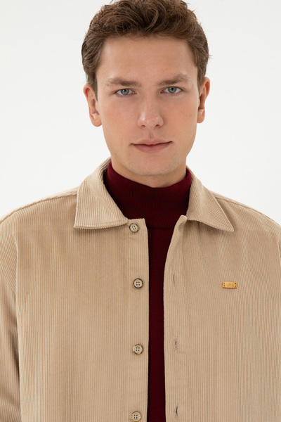 U.S. Polo Assn. Erkek Camel Uzun Kollu Gömlek 50316668-VR015