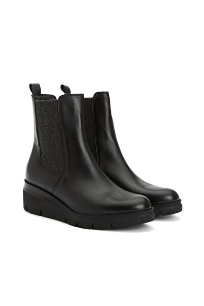 Dıvarese Siyah Kadın Deri Bot