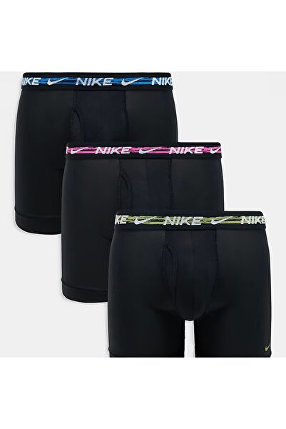 Nike Dri Fit Ultra Stretch 3 Pack Micro 3-pack Κοντό μπόξερ μαύρο με ταινία 3 χρωμάτων