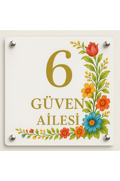 Outdoor One Kişiye Özel Nazar Boncuğu Kapı İsimliği | Yazılı Pleksi Apartman ...