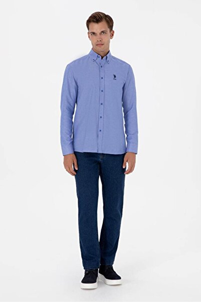 U.S. Polo Assn. Goxreg025K U.S Polo Assn. Erkek Uzun Kol Gömlek 2225434 Royal Blue