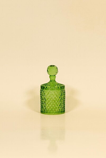 Mirano Cam Tasarım VERDELİSSE KRİSTAL TAŞLI CAM ŞEKERLİK DEKORATİF OBJE 12 CM