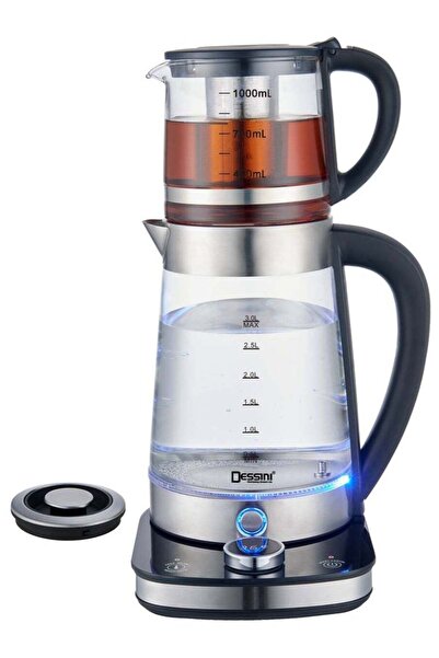 Dessini Electric Turkish Tea Maker With 2.0L Glass Kettle & 1.0L Tea Pot - Tea Maker 2300