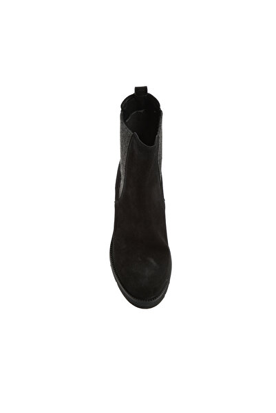 Dıvarese Siyah Chelsea Kadın Süet Deri Bot