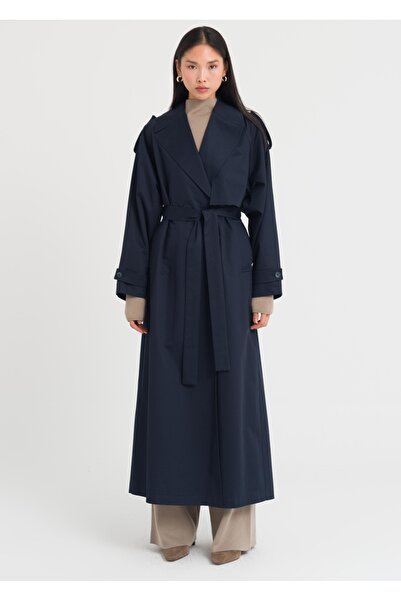 Armağan Kruvaze Kapama Apoletli Pardesü