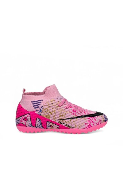 LALİGA Pink Purple Patterned Unisex Astroturf Football Shoes