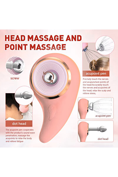 Generic Electric Head & Point Massager - Rechargeable Handheld Scalp Massaging Device