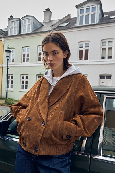 Bershka Suni süet kruvaze ceket