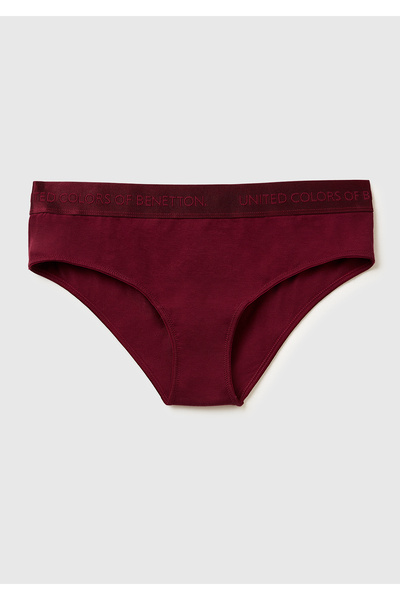 United Colors of Benetton Chiloți hipster croială pentru femei, din amestec de bumbac, cu logo-ul în talie