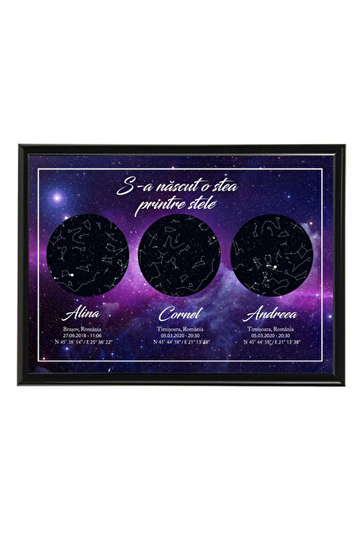 Legendary Gifts Tablou personalizat cu harta stelelor