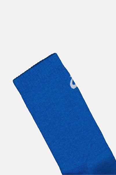 Asics Men 1 Pair Brand Logo Olympic Crew Socks, Blue