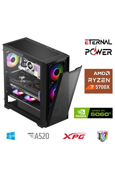 ETERNAL POWER RYZEN 7 5700X 32G DDR4 1TB M.2 RTX5060Ti A520 M650W