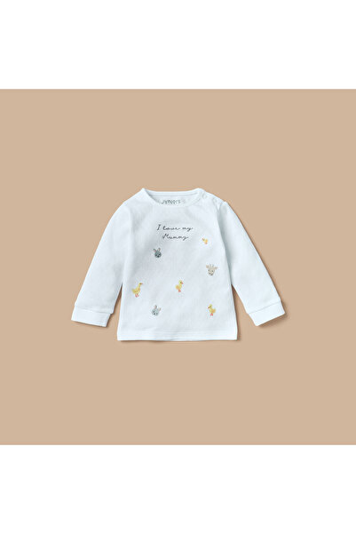 Juniors Embroidered T-shirt and Pyjama Set