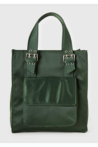 United Colors of Benetton Geantă de umăr pentru femei, verde kaki, cu detaliu...