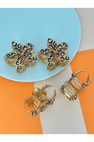 REBORN DESIGN Lotus Model Silvery Leopard Patterned 8 cm Bone Buckle