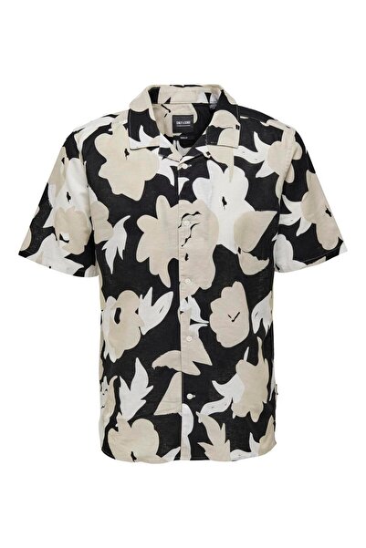 Only & Sons Мъжка риза ONSTREV REG CTN LIN AOP SS SHIRT NOOS OS22025125-4164888