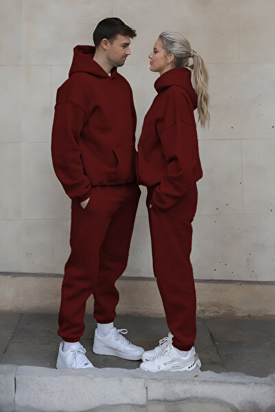 BayBayan UNİSEX 3 İPLİK ŞARDONLU OVERSİZE ÇİFTLERE ÖZEL EŞOFMAN TAKIMI (TEKLİ)