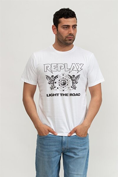 Replay Regular Erkek Bisiklet Yaka T-Shirt