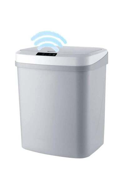 COOYA سلة مهملات بدون لمس، سلة مهملات أوتوماتيكية للحمام مزودة بمستشعر حركة سعة 16 لترًا، سلة مهملات للمطبخ مع غطاء