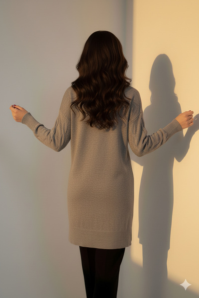 benguen Braided Knitwear Sweater K6005 Gray