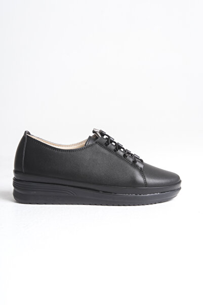 Solo Bag Black Smart Lace-Up Orthopedic Sole Daily Walking Shoes