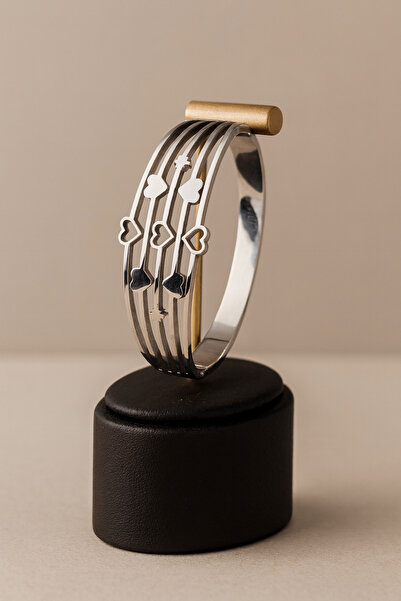 G Sport POLO Heart Love Detailed Stainless Steel Handcuffs