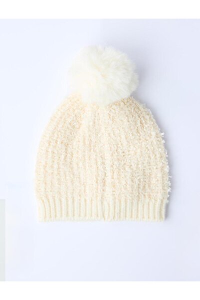 Jimmy Key Ekru Ponpon Detaylı Bere